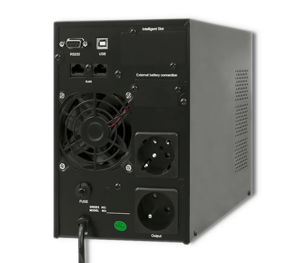 QOLTEC UPS, on-line, czysta fala sinusoidalna, 1KVA, 800W, LCD, USB 53042 - 485357 - zdjęcie 2